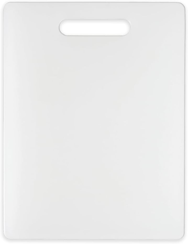 Dexas NSF Polysafe Cutting Board with Handle, 8.5 by 11 inches, White