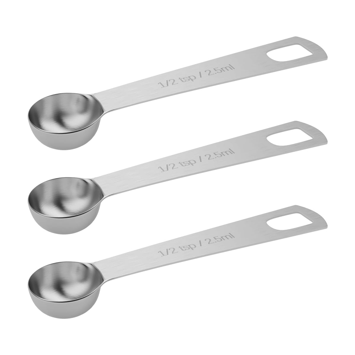 5PCS 1tsp(1/3tbsp, 5ml) Measuring Spoon, Stainless Steel Teaspoon