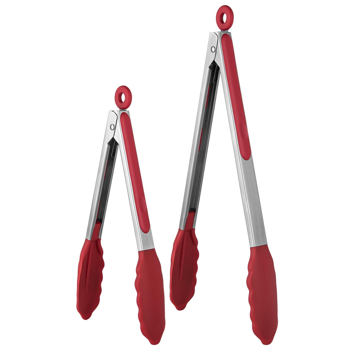 U-Taste Kitchen Tong for Cooking, 600ºF Heat-Resistant Silicone, 9in/Red