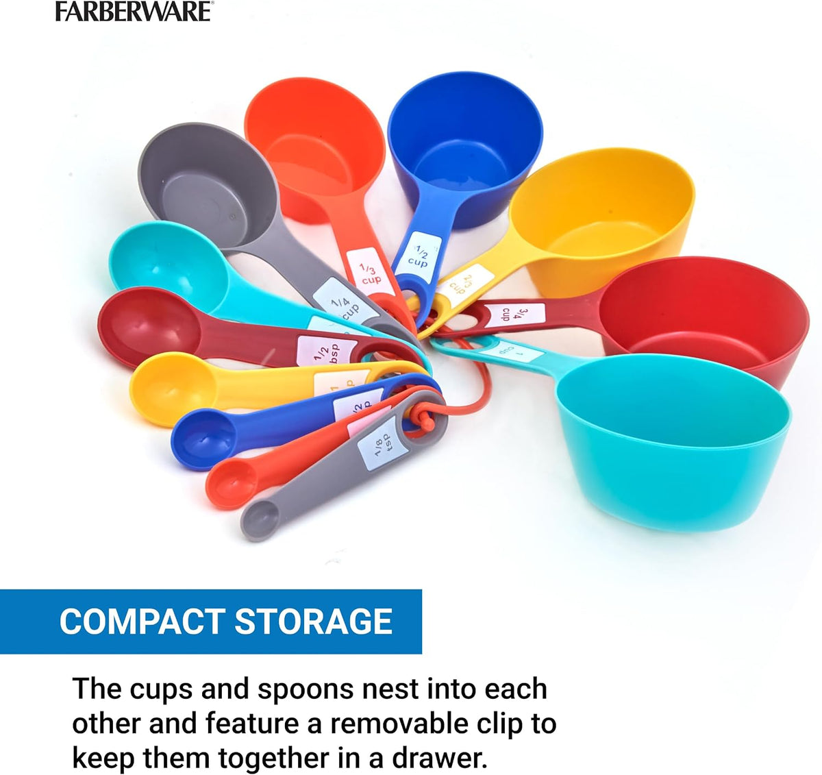 Farberware Measuring Cups and Spoons Set 12 Piece Rainforest