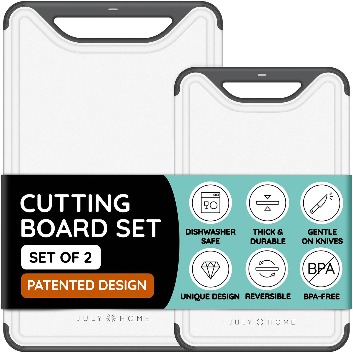 Flexible Plastic Cutting Board Set of 3 - Non-Slip, BPA-Free, Color-Coded Chopping Mats for Meat, Veggies & Fruit, 15" x 12", Hand Wash