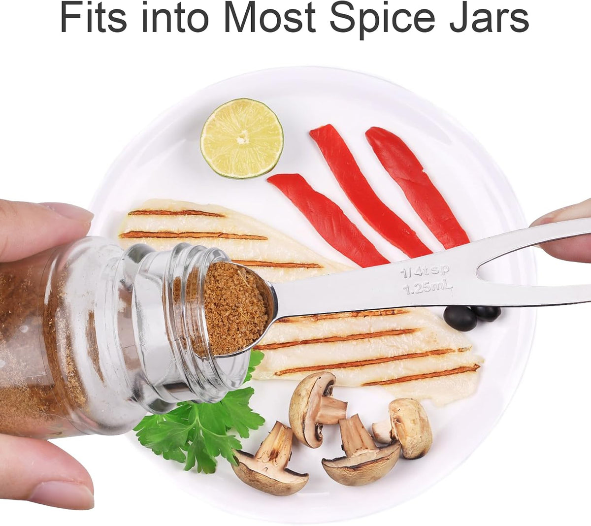 5pcs Measuring Spoon Set, Heavy Duty Stainless Steel