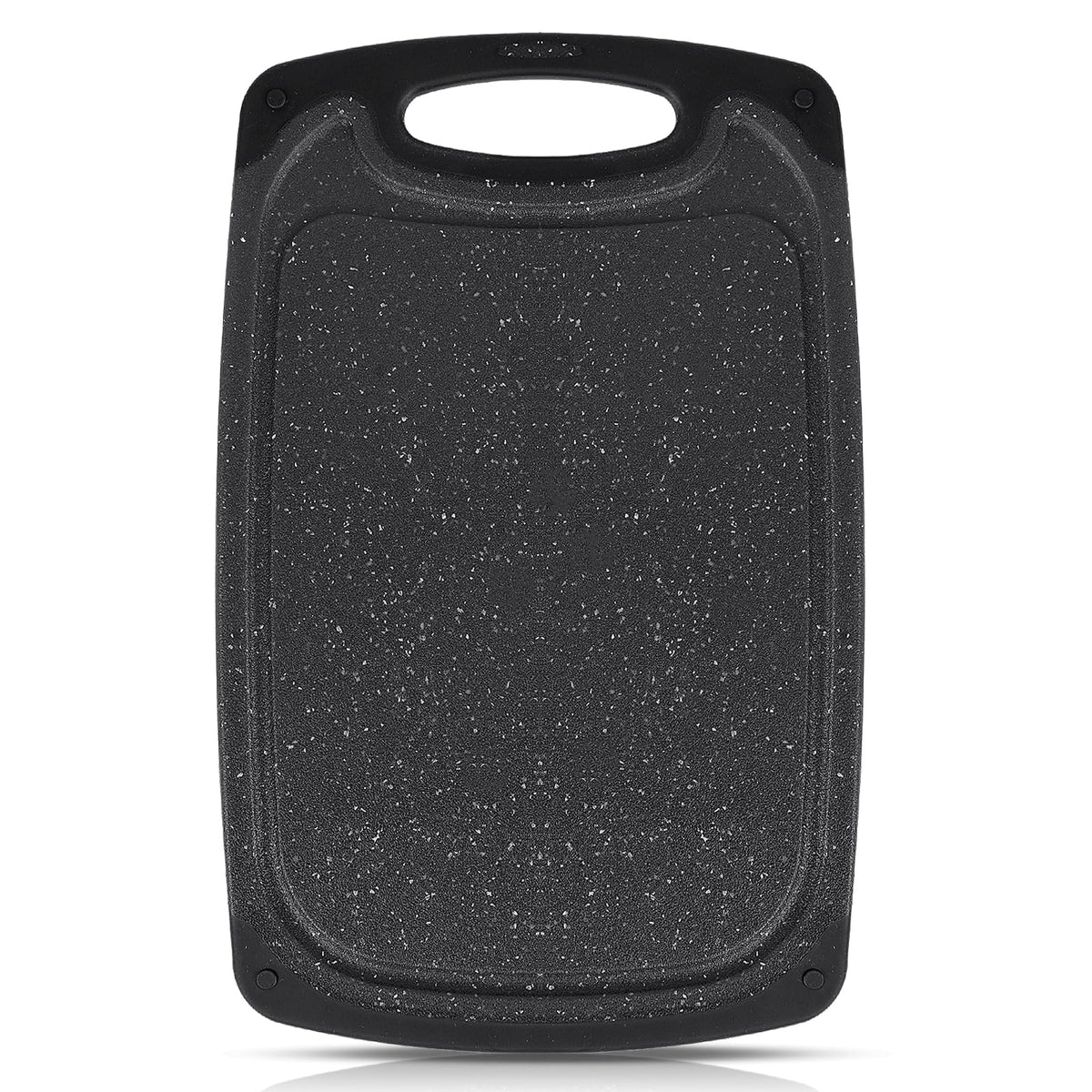 Cutting Boards,12.5"×7.7" Plastic Chopping Board Made From Natural Food Grade Material,BPA Free&Eco,Non Slip&Juice Groove,Dishwasher Safe,Double-Sided Usable,Dark Grey