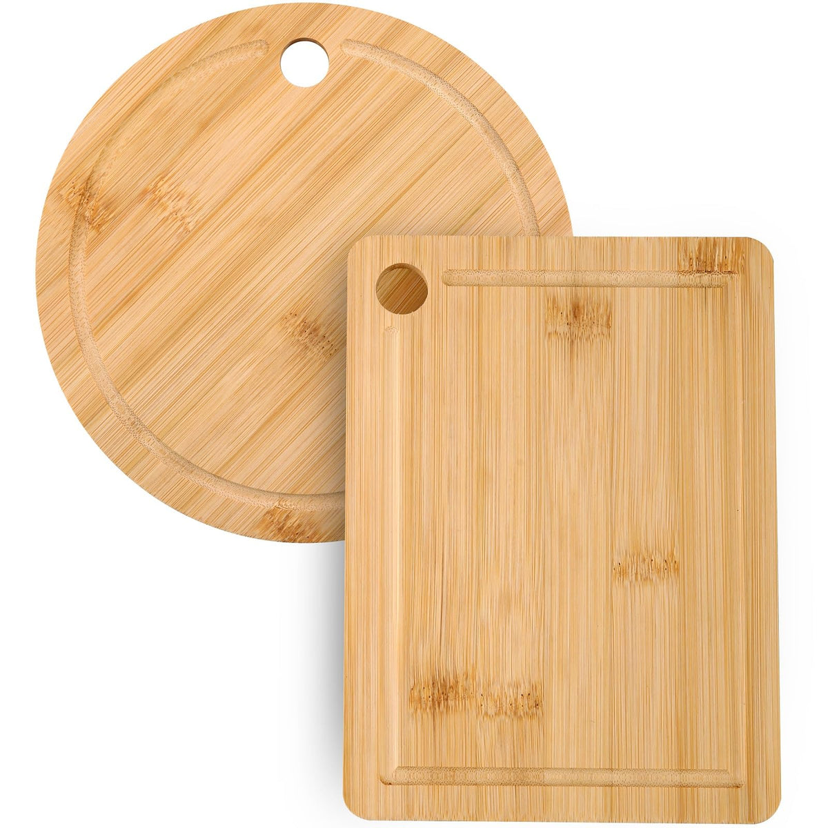 Donxote Small Cutting Board Set of 2 - Compact with Juice Groove for Fruits, Vegetables, Cheese & Sandwiches, Lightweight & Non-Toxic Mini Boards for Charcuterie, Camping & Kitchen