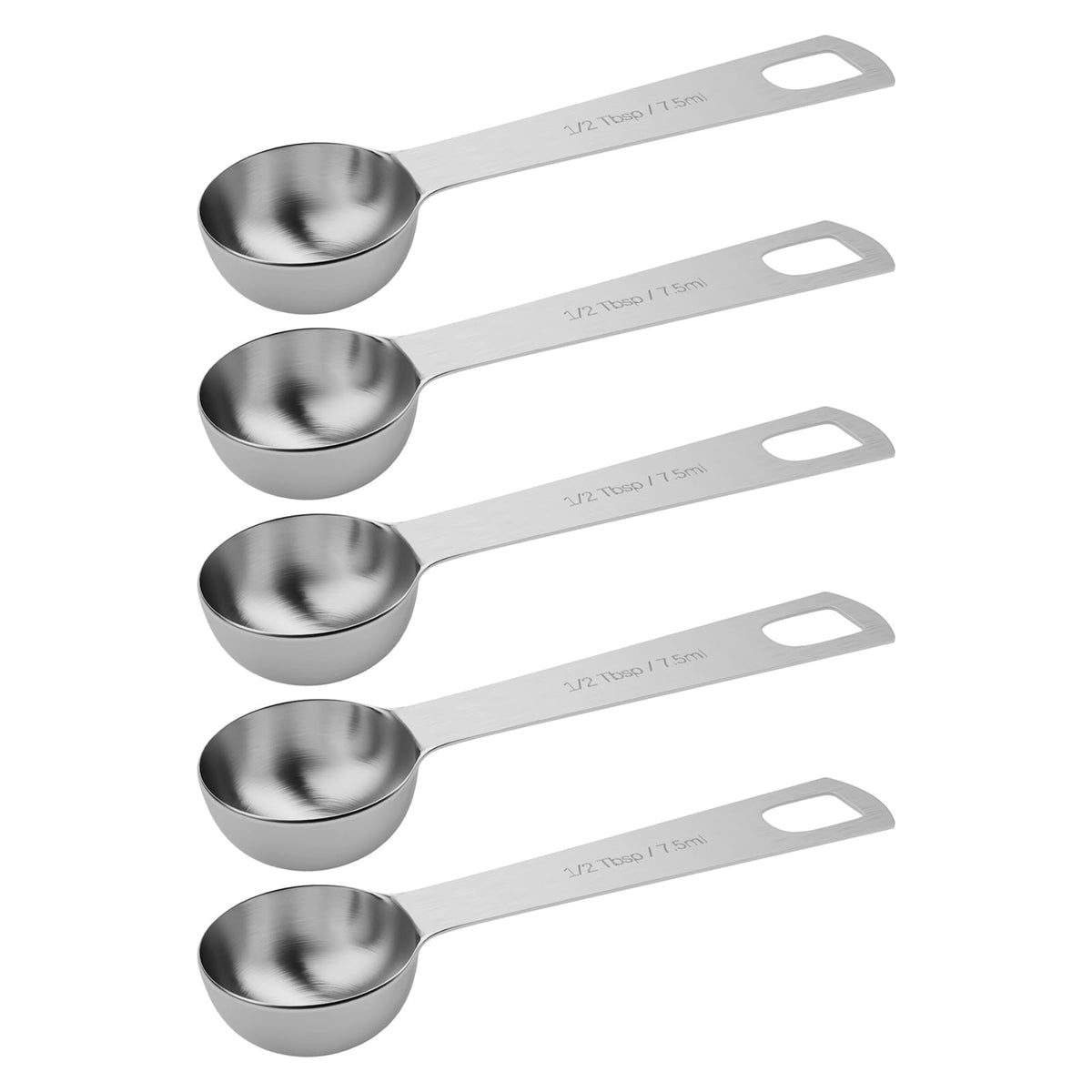5PCS 1tsp(1/3tbsp, 5ml) Measuring Spoon, Stainless Steel Teaspoon