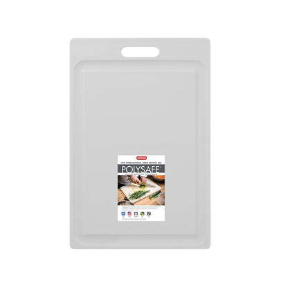 Dexas NSF Polysafe Cutting Board with Handle, 8.5 by 11 inches, White