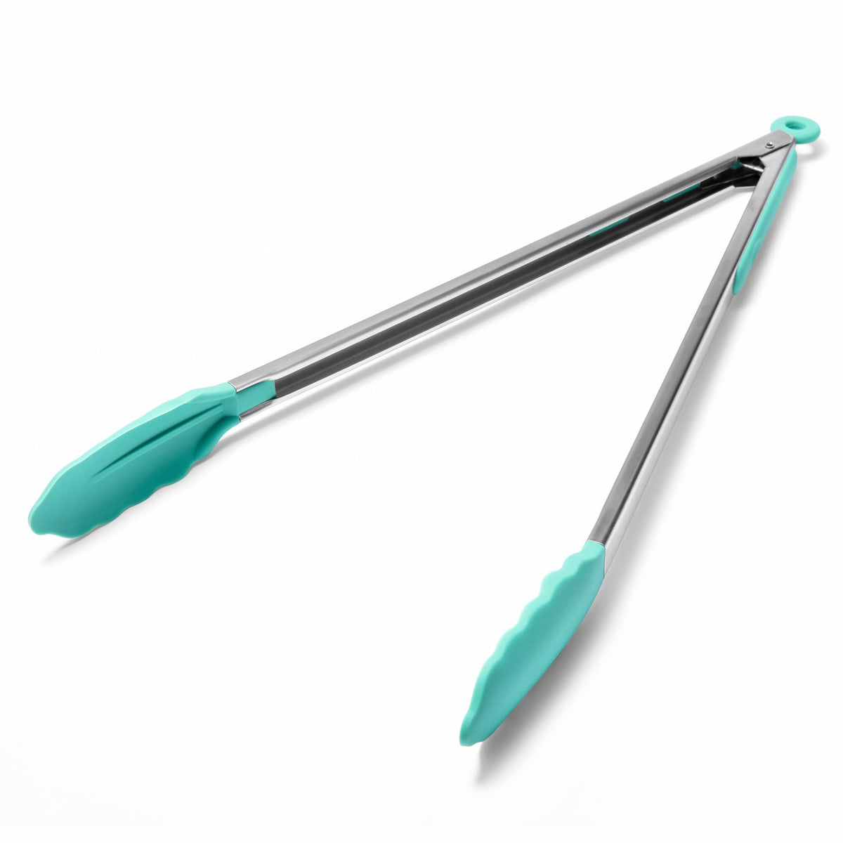 Doosu Kitchen Tongs with Silicone Tips for Cooking Serving (9in, Navy Blue)