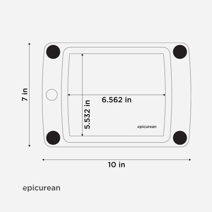 Epicurean All-In-One Cutting Board with Non-Slip Feet and Juice Groove - Non-toxic, Dishwasher Safe, Made in the USA, 10" x 7", Nutmeg