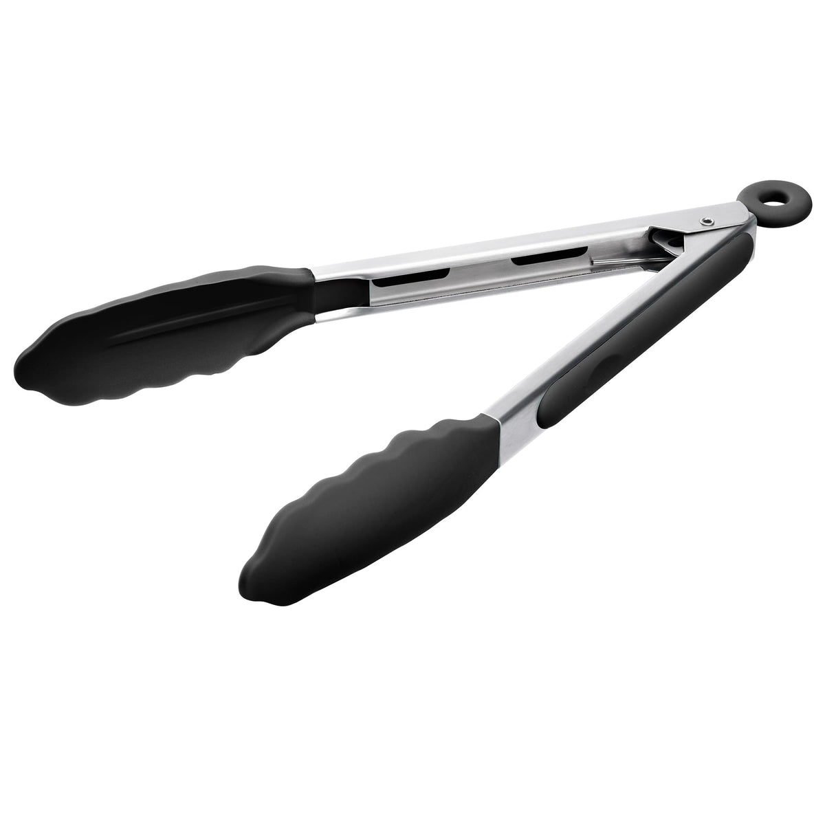 Doosu Kitchen Tongs with Silicone Tips for Cooking Serving (9in, Navy Blue)