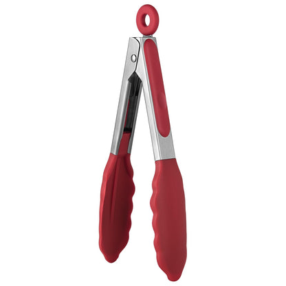 U-Taste Kitchen Tong for Cooking, 600ºF Heat-Resistant Silicone, 9in/Red