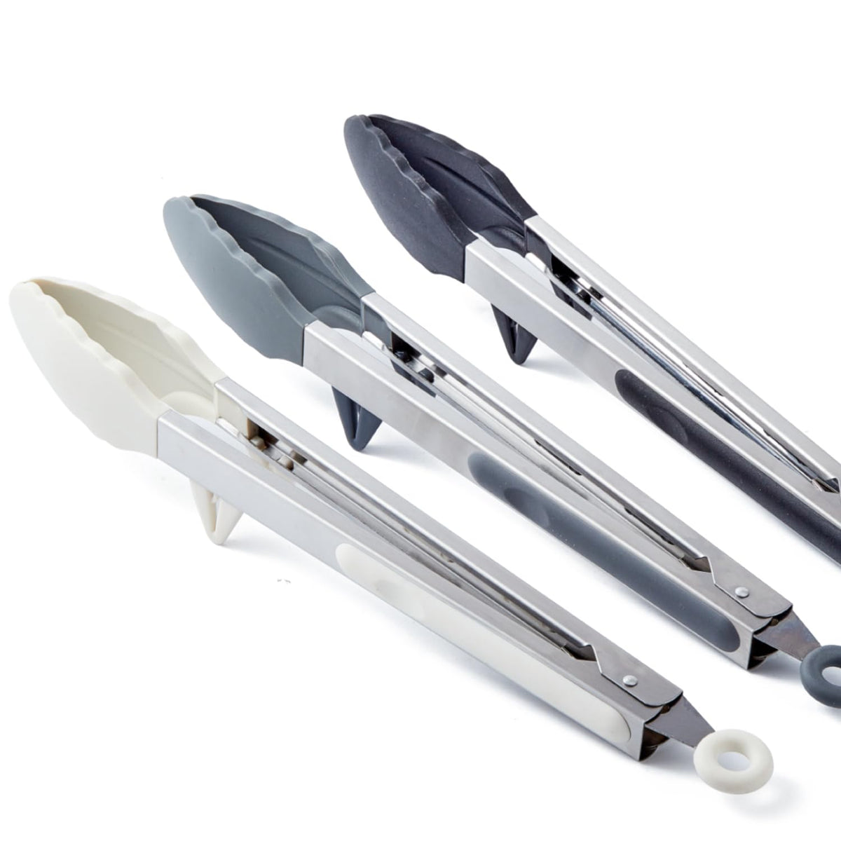 9" Kitchen Tongs for Cooking with Silicone Tips, Serving Tong for Salad BBQ