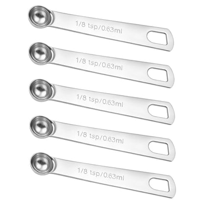 5PCS 1tsp(1/3tbsp, 5 ml) Measuring Spoon Teaspoons Stainless Steel Measure Spoons for Precise Cooking, Baking and Spices Measurement