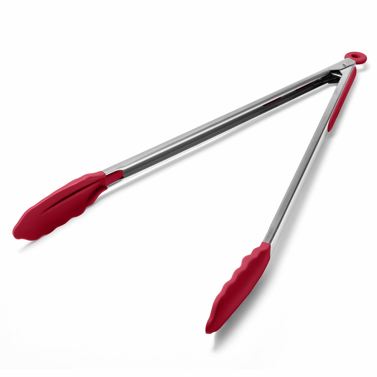 Doosu Kitchen Tongs with Silicone Tips for Cooking Serving (9in, Navy Blue)