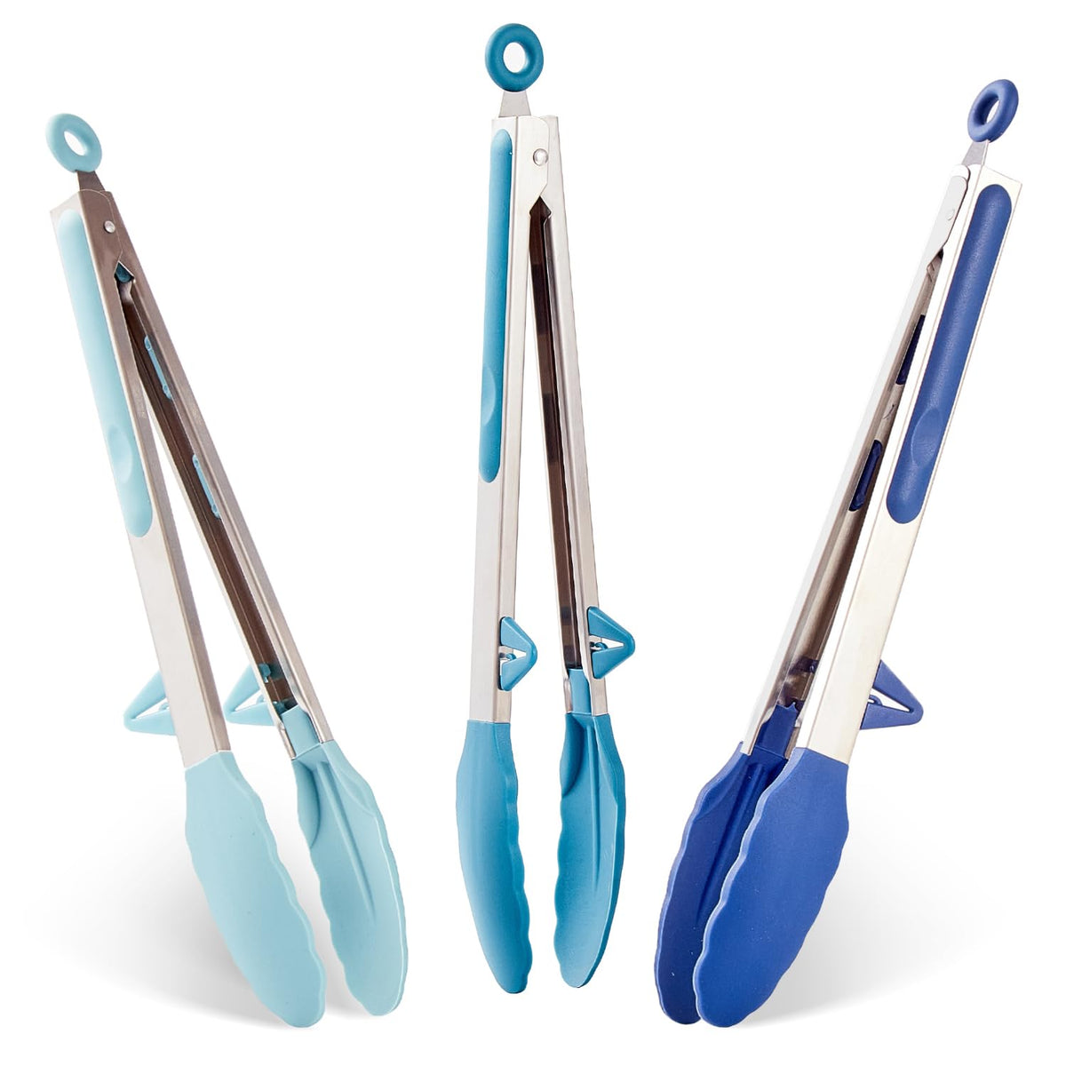 9" Kitchen Tongs for Cooking with Silicone Tips, Serving Tong for Salad BBQ