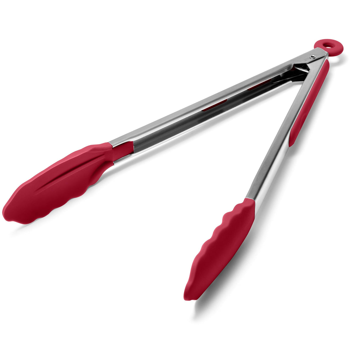 Doosu Kitchen Tongs with Silicone Tips for Cooking Serving (9in, Navy Blue)