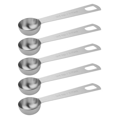 5PCS 1tsp(1/3tbsp, 5ml) Measuring Spoon, Stainless Steel Teaspoon