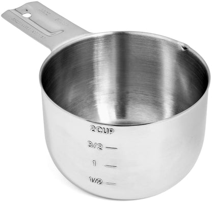 Hudson Essentials Stainless Steel Measuring Cups and Spoons Set (14 Piece Set)