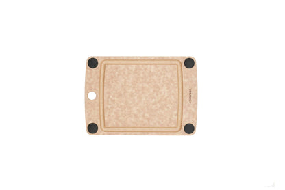 Epicurean All-In-One Cutting Board with Non-Slip Feet and Juice Groove, 11.5" × 9", Natural/Black