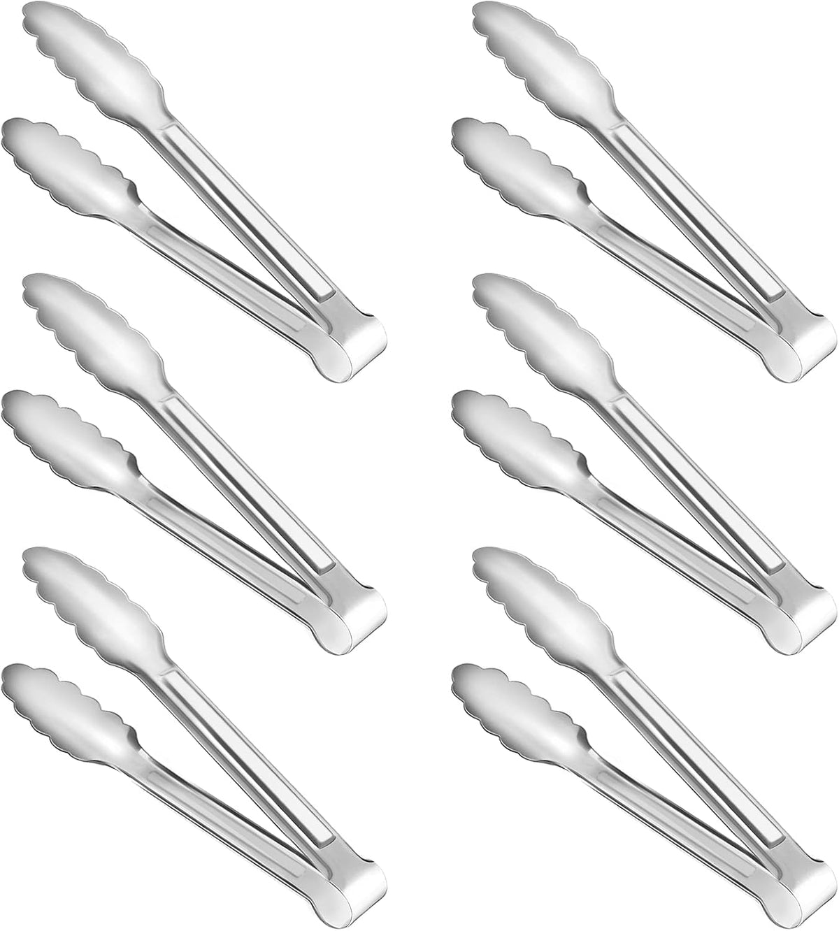 6 Pack Serving Tongs Kitchen Tongs, Buffet Tongs, Stainless Steel Food Tong Serving Tong, small tongs