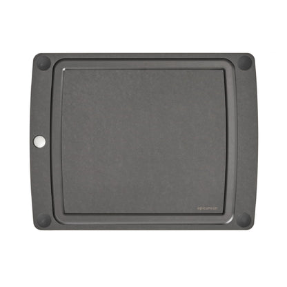 Epicurean All-In-One Cutting Board with Non-Slip Feet and Juice Groove, 11.5" × 9", Natural/Black