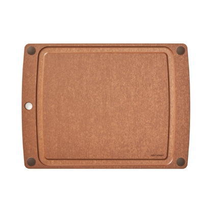 Epicurean All-In-One Cutting Board with Non-Slip Feet and Juice Groove - Non-toxic, Dishwasher Safe, Made in the USA, 10" x 7", Nutmeg