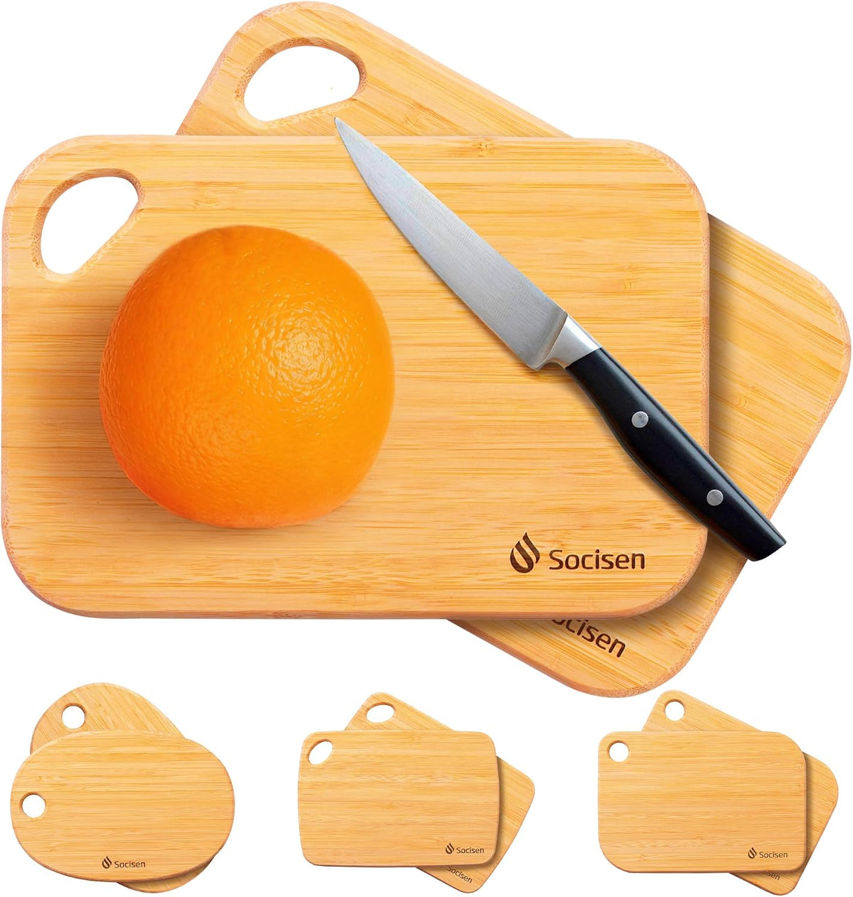 2 Pack Small Bamboo Wood Cutting Board for Kitchen 8.6" x 6" Mini Wooden Charcuterie Boards Lightweight Chopping Board Non Toxic Serving Board Tiny Chef Set Camping Fruit Lemon Sandwich Cheese Board