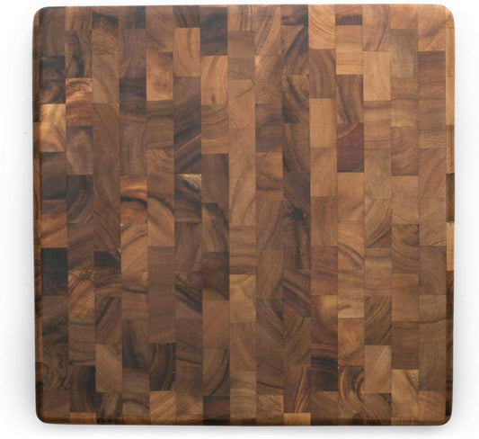 Ironwood Acacia Wood Charleston 14" Square End Grain Chopping & Prep Board