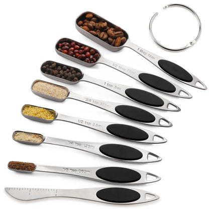 Magnetic Measuring Spoons Set Stainless Steel Magnetic Measuring Spoons
