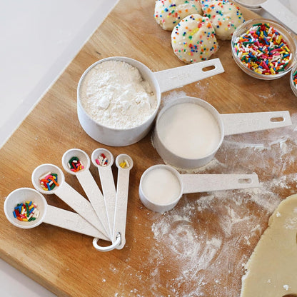 Beille Cream Wheat Straw 10PC Measuring Cups Spoons Set
