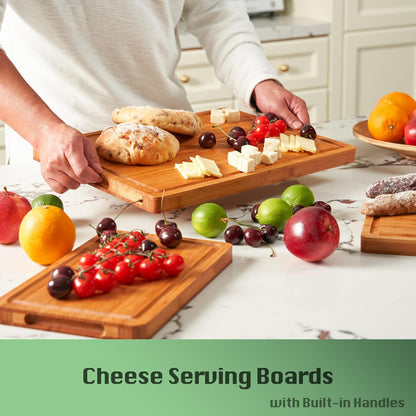 Allsum Extra Thick Wood Cutting Board for Kitchen, Reversible and Durable