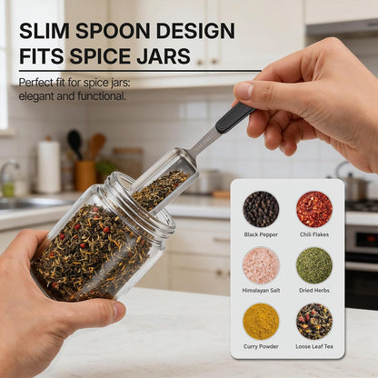 Stainless Steel Magnetic Measuring Cups and Spoons Set, Engraved Markings, Dishwasher Safe